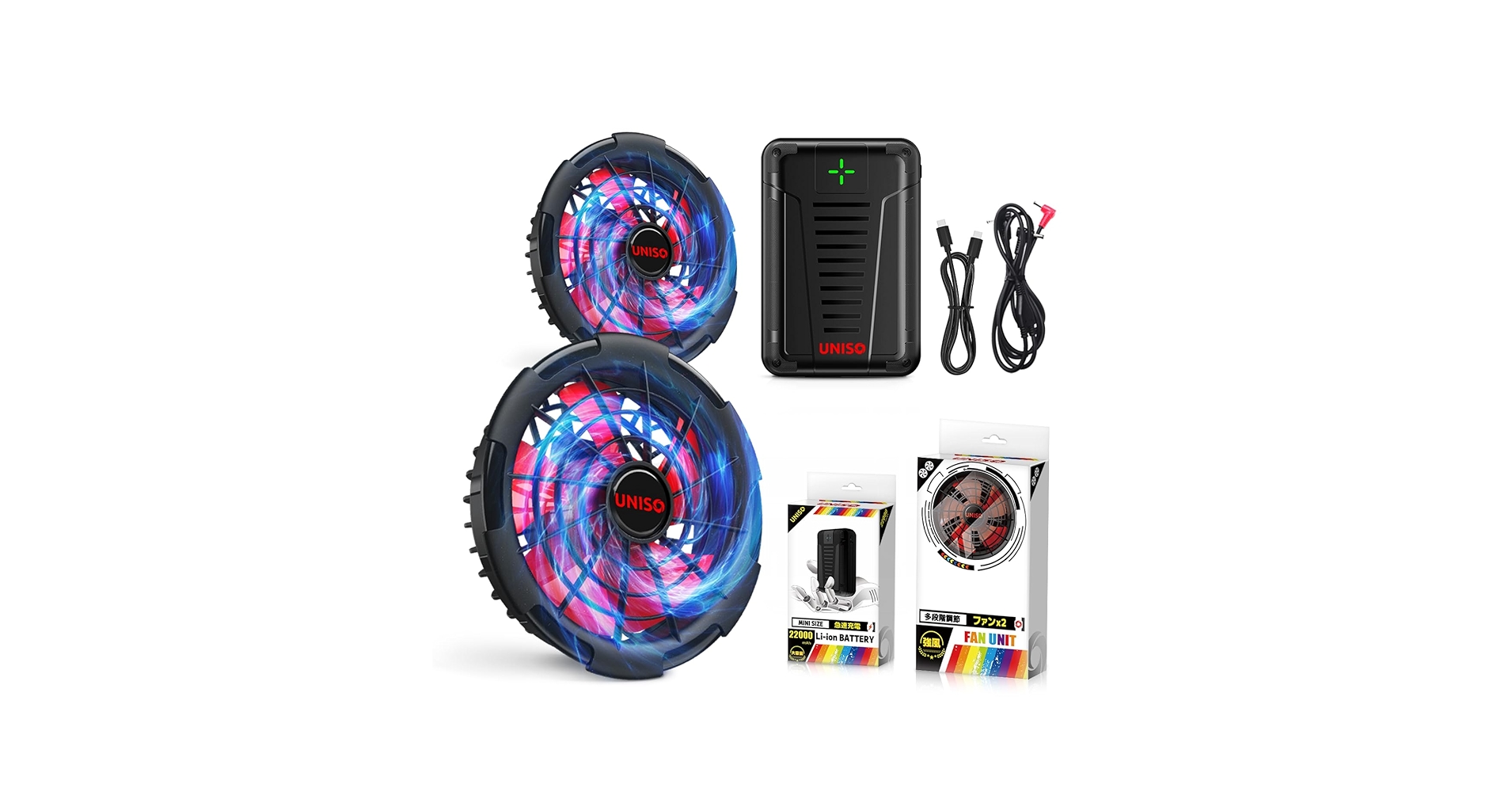 【新品】空調服ファンセット 22000mAh 24V超高出力 Amazon.co.jp: 2025新登場 空調作業服 ファン バッテリー セット